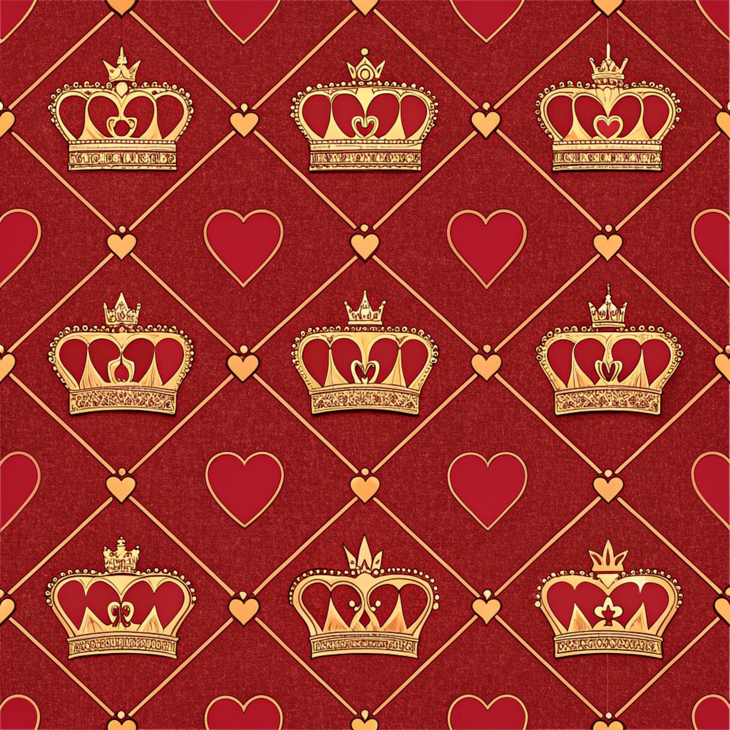 Queen of Hearts Pattern 11 Quilting Cotton Fabric