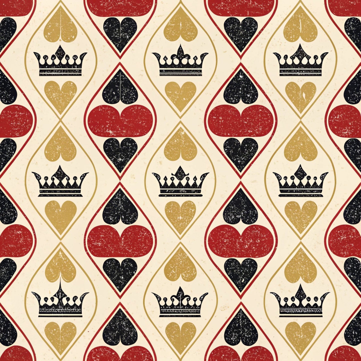 Queen of Hearts Pattern 13 Quilting Cotton Fabric