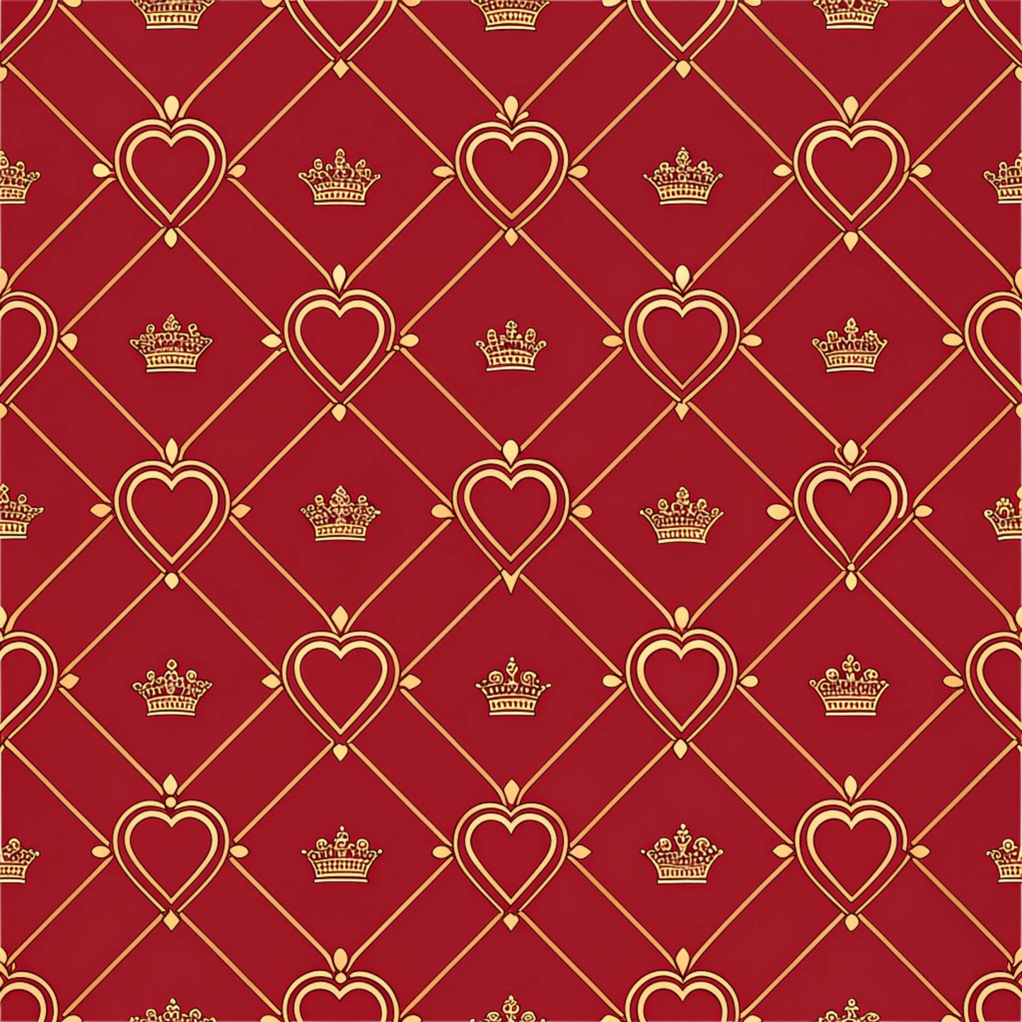 Queen of Hearts Pattern 26 Quilting Cotton Fabric