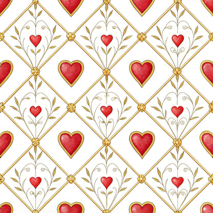 Queen of Hearts Pattern 28 Quilting Cotton Fabric