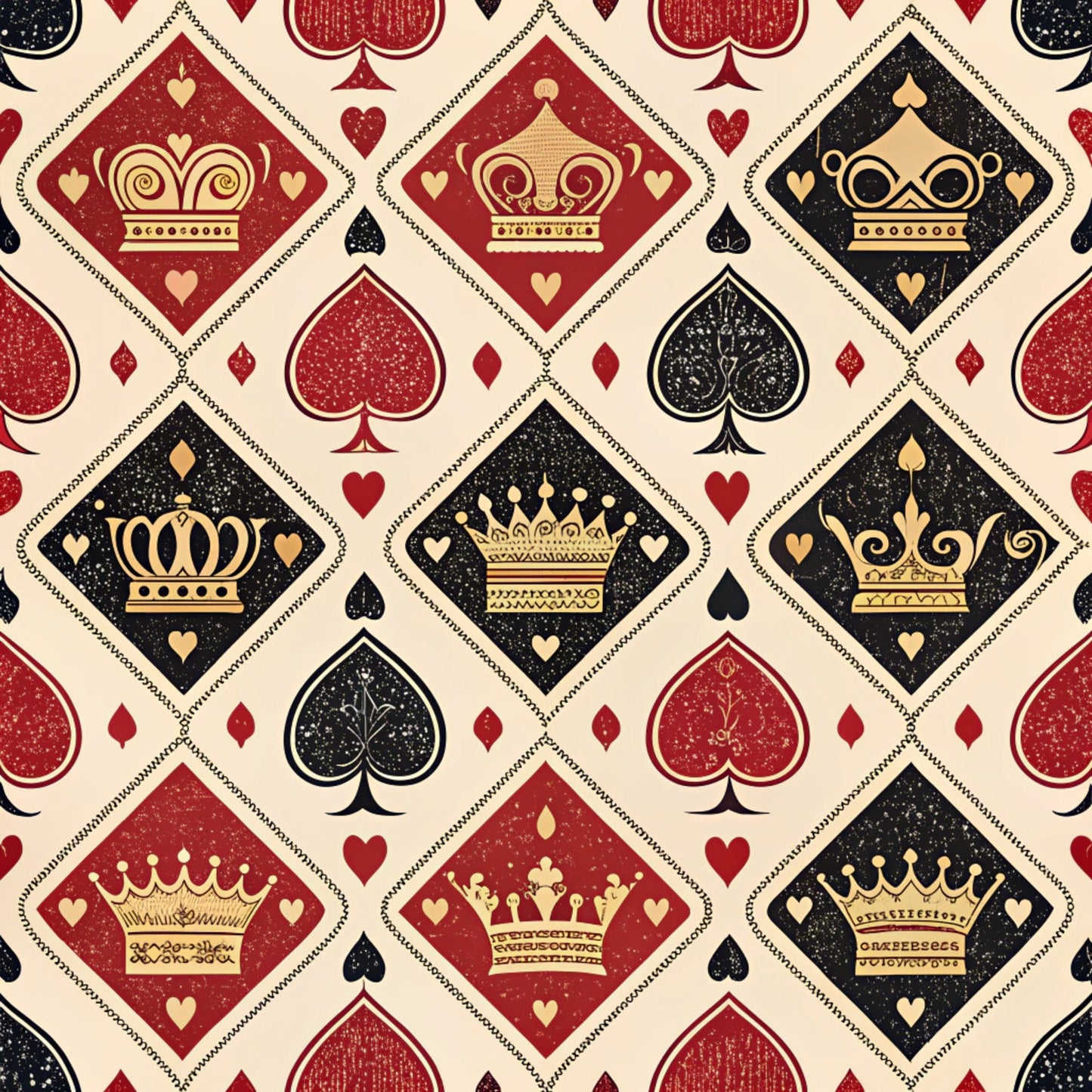 Queen of Hearts Pattern 3 Quilting Cotton Fabric