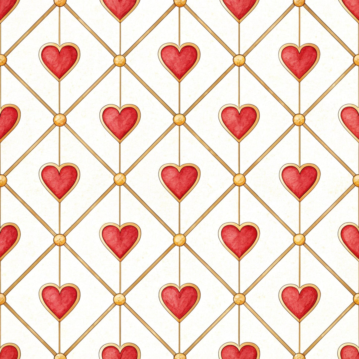 Queen of Hearts Pattern 7 Quilting Cotton Fabric