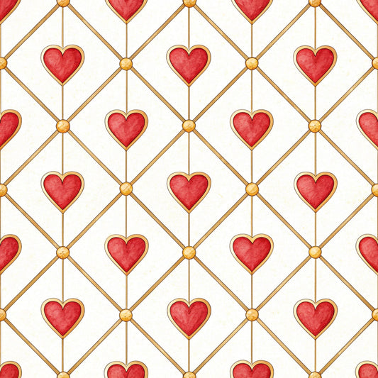 Queen of Hearts Pattern 7 Quilting Cotton Fabric