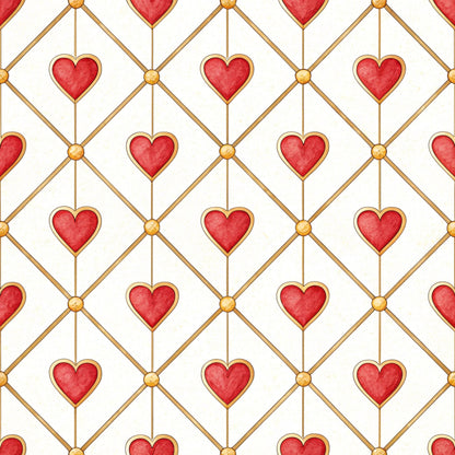 Queen of Hearts Pattern 7 Quilting Cotton Fabric