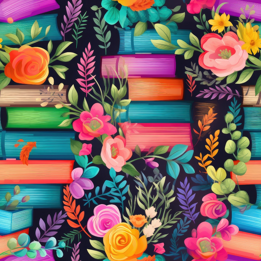 Blooming Library Pattern 10 Minky Fabric