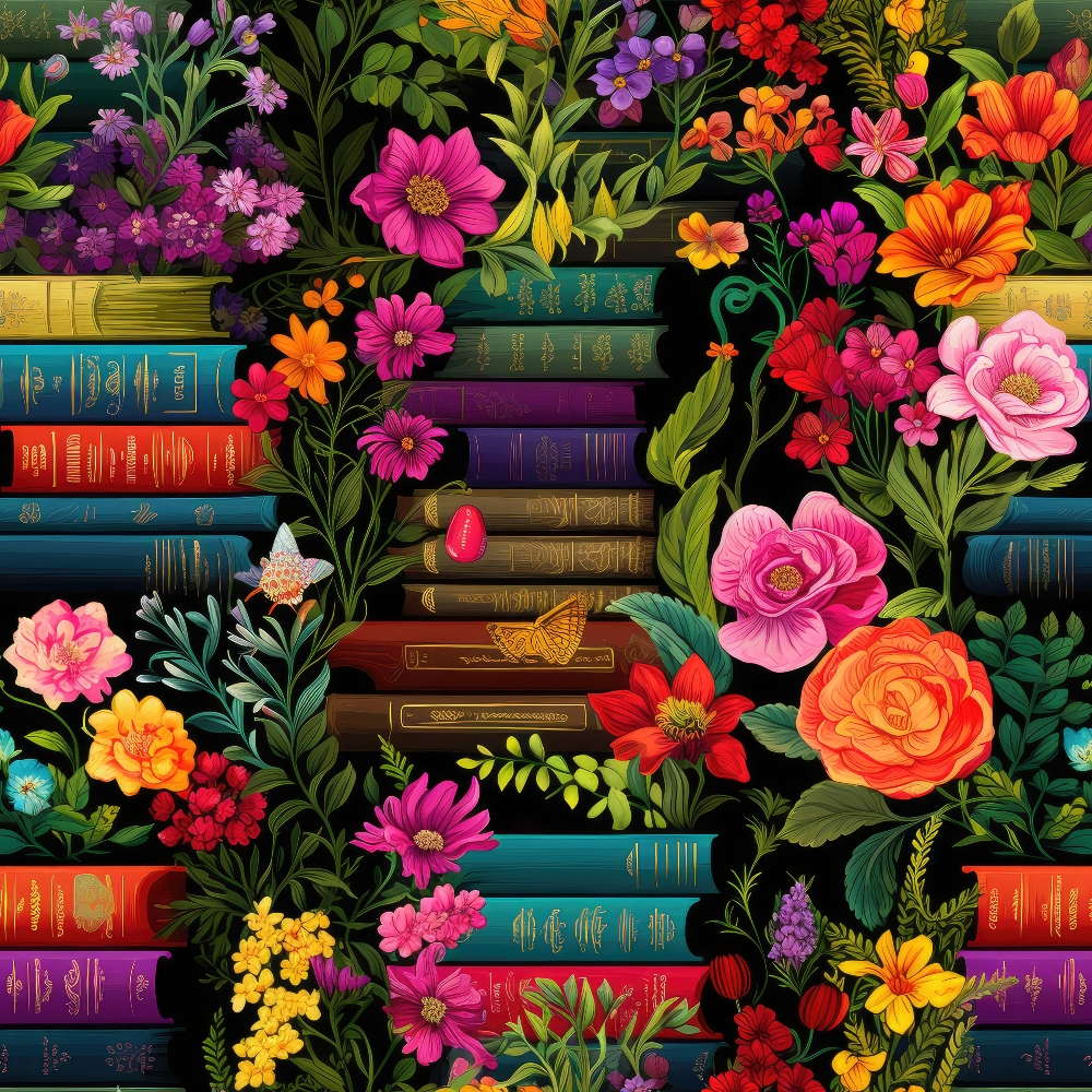 Blooming Library Pattern 11 Minky Fabric