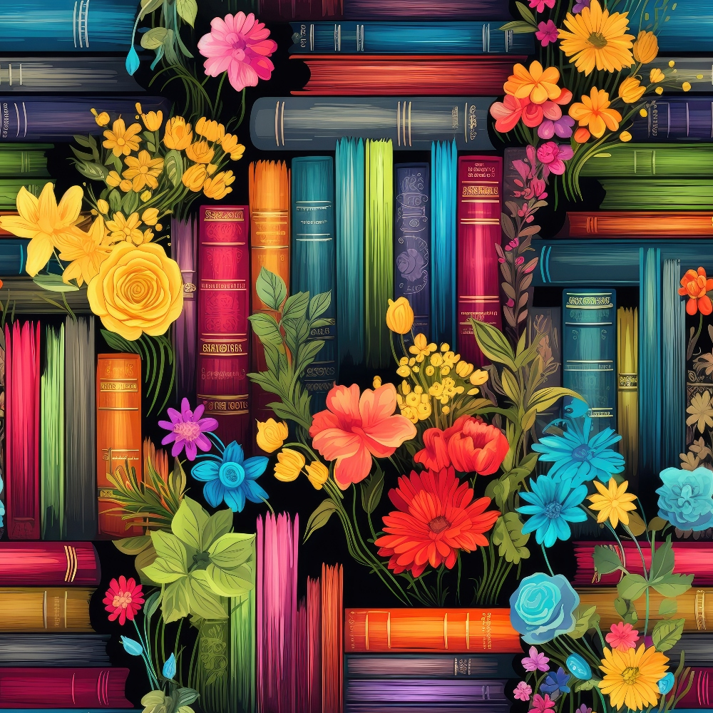 Blooming Library Pattern 12 Minky Fabric