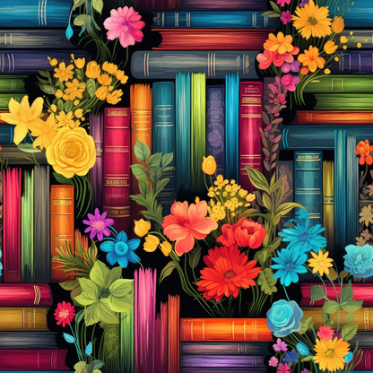 Blooming Library Pattern 12 Minky Fabric