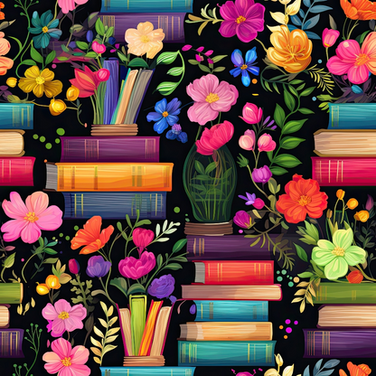 Blooming Library Pattern 2 Minky Fabric