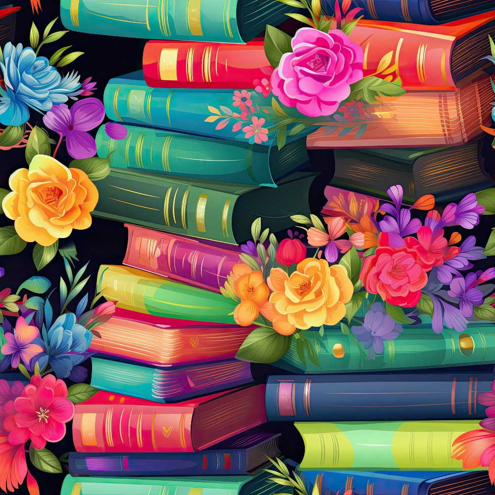 Blooming Library Pattern 3 Minky Fabric
