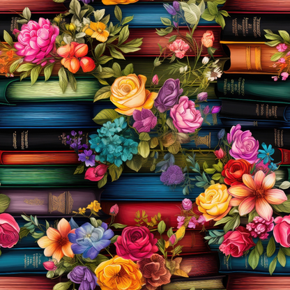 Blooming Library Pattern 4 Minky Fabric