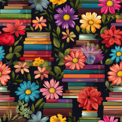 Blooming Library Pattern 6 Minky Fabric
