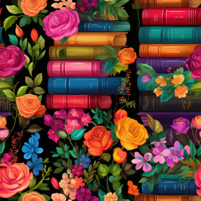 Blooming Library Pattern 8 Minky Fabric