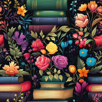 Blooming Library Pattern 9 Minky Fabric