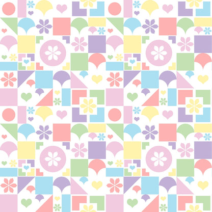 Rainbow Color Pastel Quilting Cotton Fabric