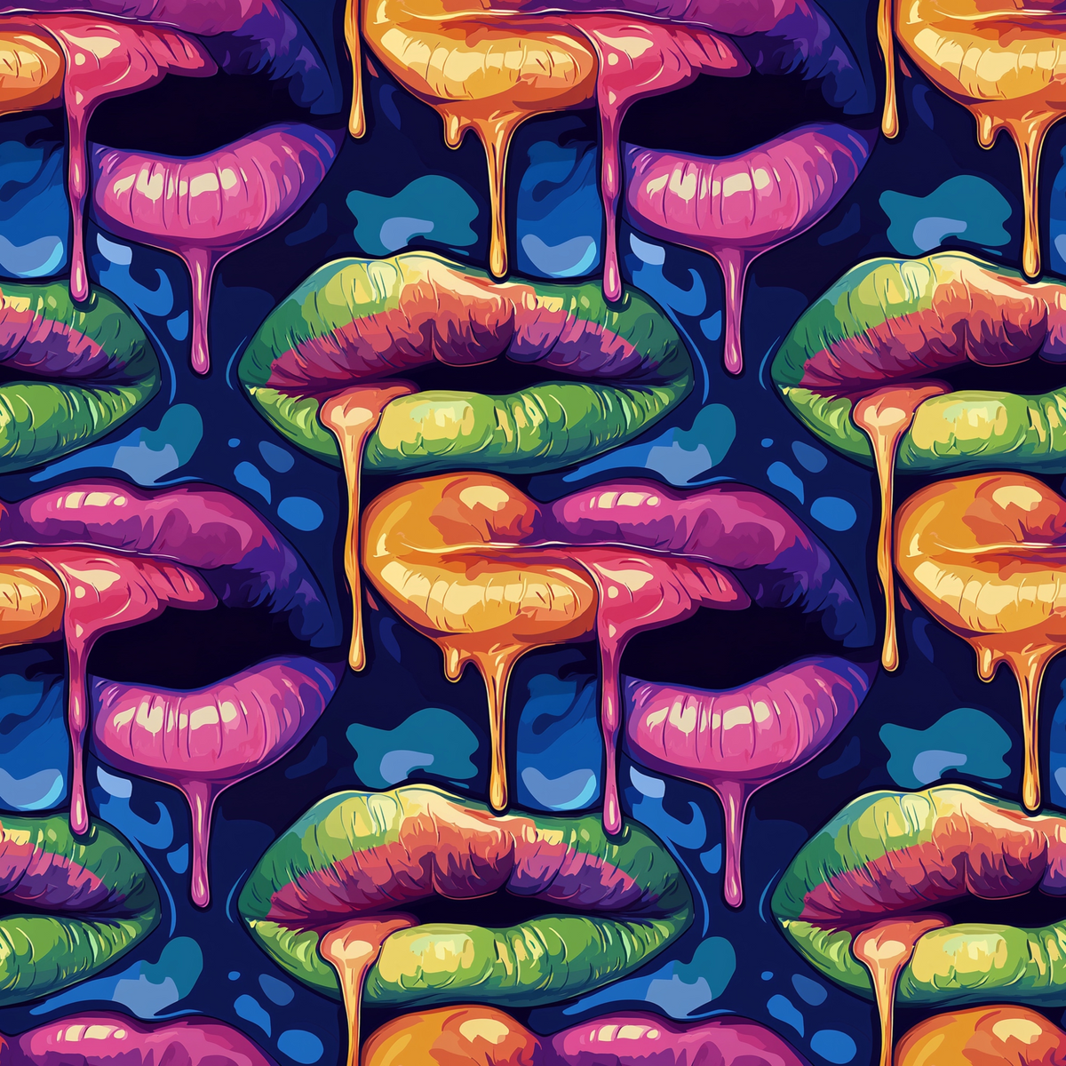Melting Kisses Pattern 2 Minky Fabric