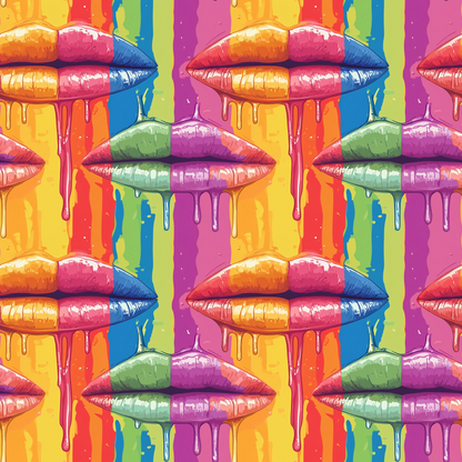 Melting Kisses Pattern 7 Minky Fabric