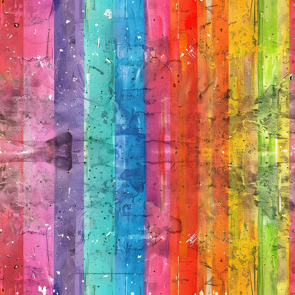 Rainbow Grunge Wall Pattern 1 Quilting Cotton Fabric