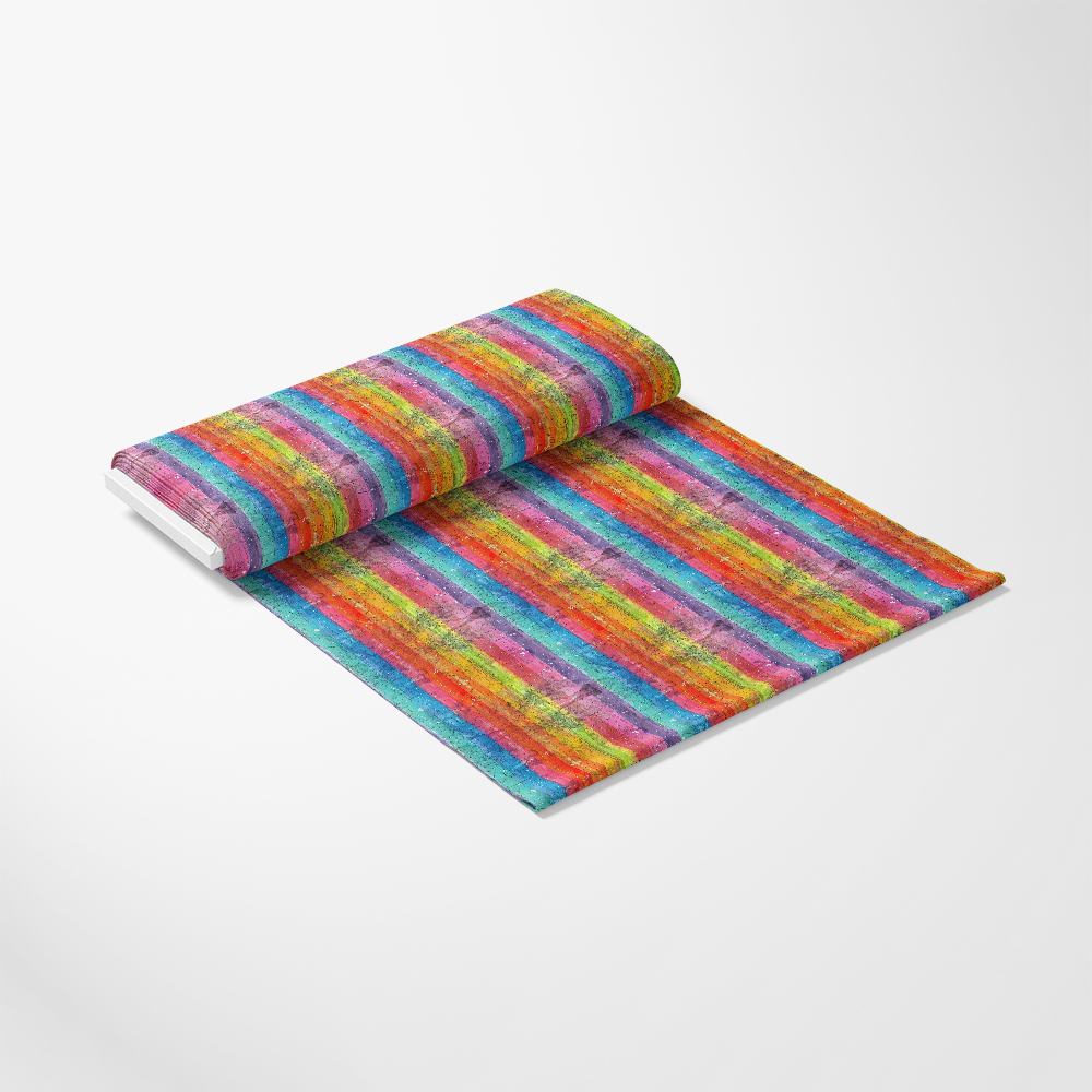 Rainbow Grunge Wall Pattern 1 Quilting Cotton Fabric