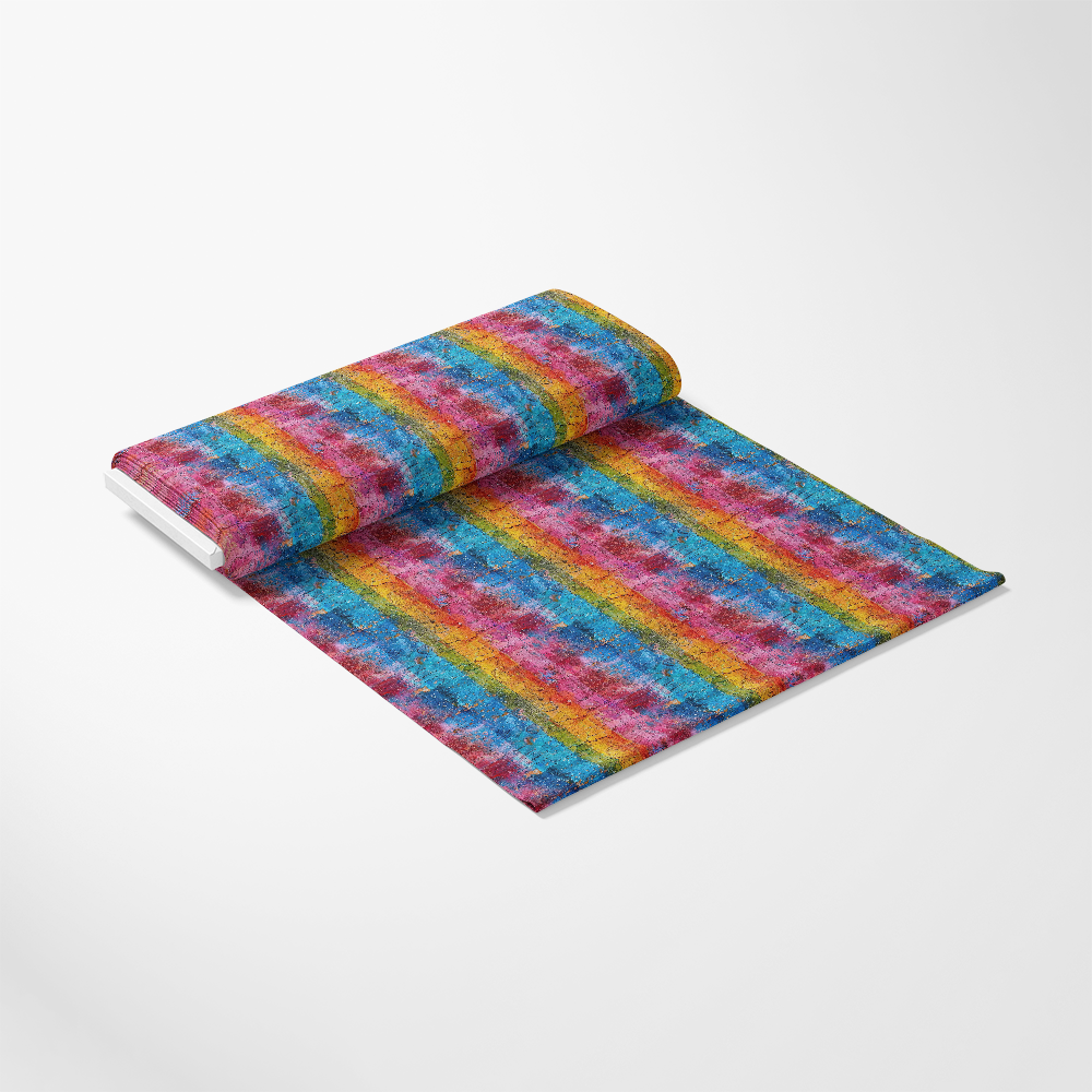 Rainbow Grunge Wall Pattern 3 Quilting Cotton Fabric