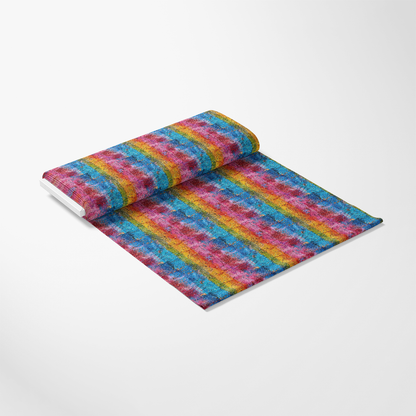 Rainbow Grunge Wall Pattern 3 Quilting Cotton Fabric