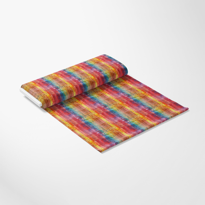 Rainbow Grunge Wall Pattern 6 Quilting Cotton Fabric