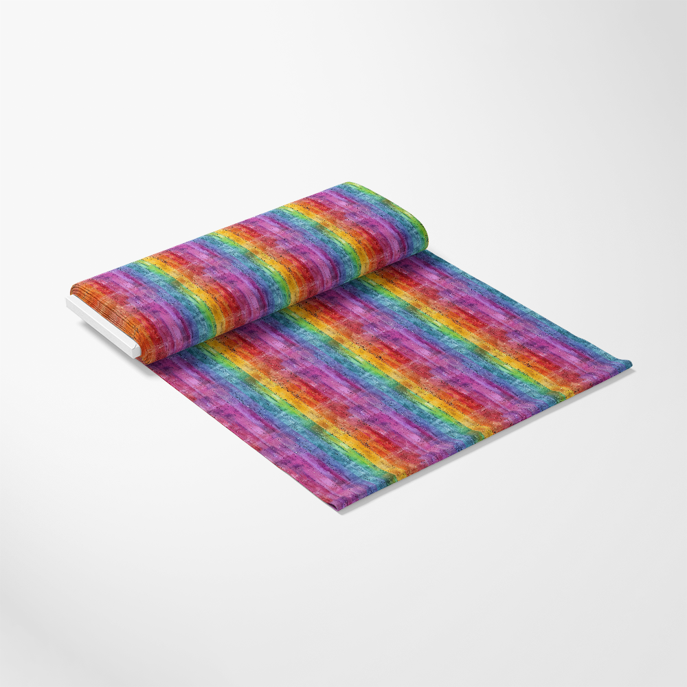 Rainbow Grunge Wall Pattern 7 Quilting Cotton Fabric