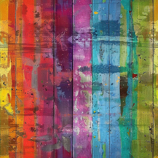 Rainbow Grunge Wall Pattern 8 Quilting Cotton Fabric