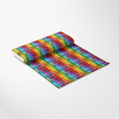 Rainbow Grunge Wall Pattern 9 Quilting Cotton Fabric