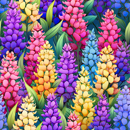 Lupine Spires Pattern 7 Minky Fabric