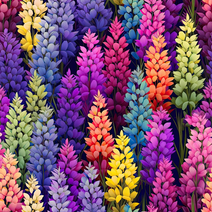 Lupine Spires Pattern 8 Minky Fabric