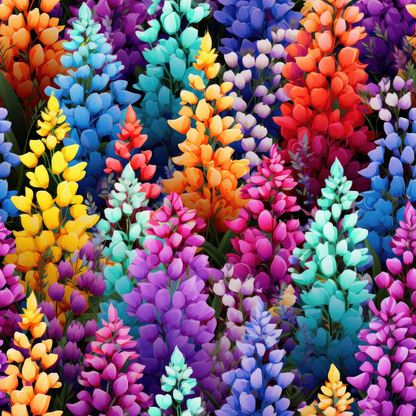 Lupine Spires Pattern 9 Minky Fabric