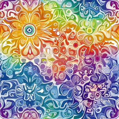 Prismatic Kaleidoscope Pattern 10 Minky Fabric