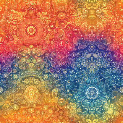 Prismatic Kaleidoscope Pattern 11 Minky Fabric