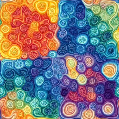 Prismatic Kaleidoscope Pattern 12 Minky Fabric