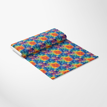 Rainbow Mandala Pattern 12 Quilting Cotton Fabric