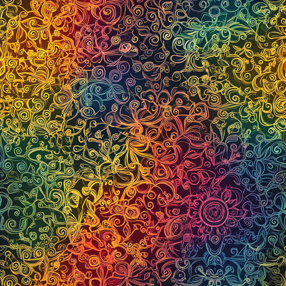 Prismatic Kaleidoscope Pattern 13 Minky Fabric
