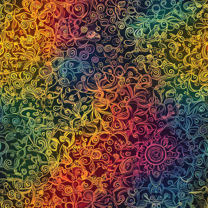 Prismatic Kaleidoscope Pattern 13 Minky Fabric