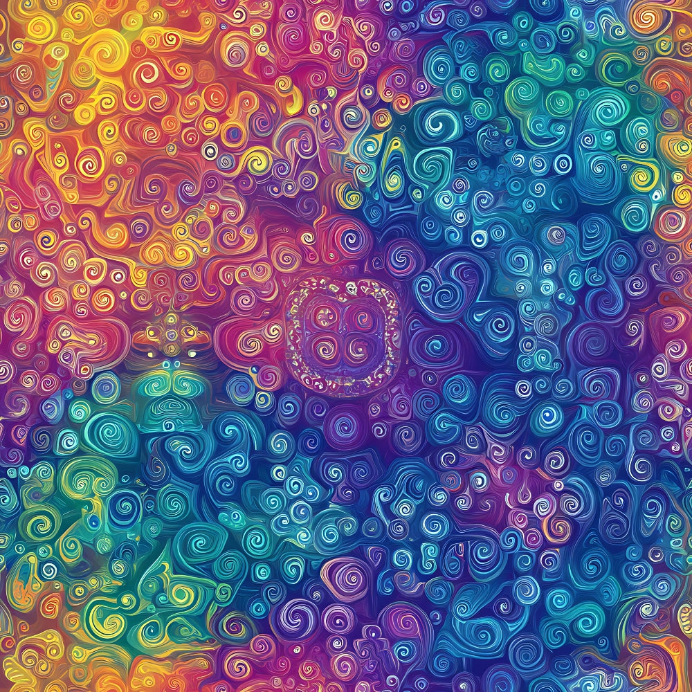 Prismatic Kaleidoscope Pattern 14 Minky Fabric
