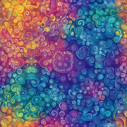 Prismatic Kaleidoscope Pattern 14 Minky Fabric