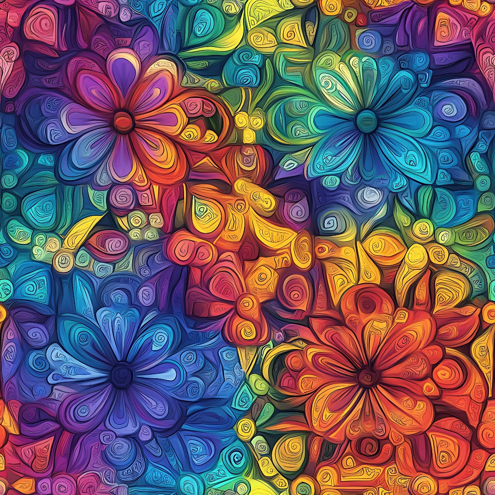 Prismatic Kaleidoscope Pattern 15 Minky Fabric