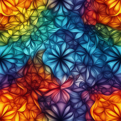Prismatic Kaleidoscope Pattern 16 Minky Fabric