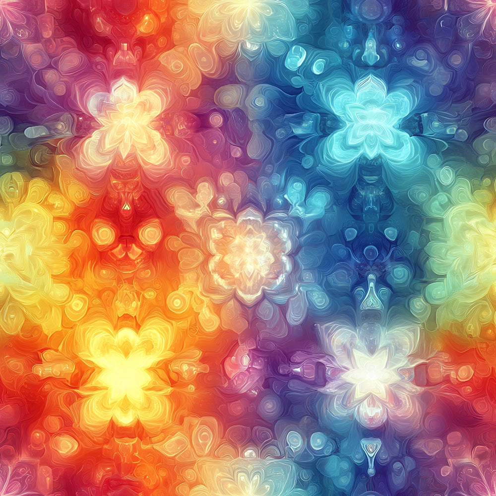 Prismatic Kaleidoscope Pattern 17 Minky Fabric