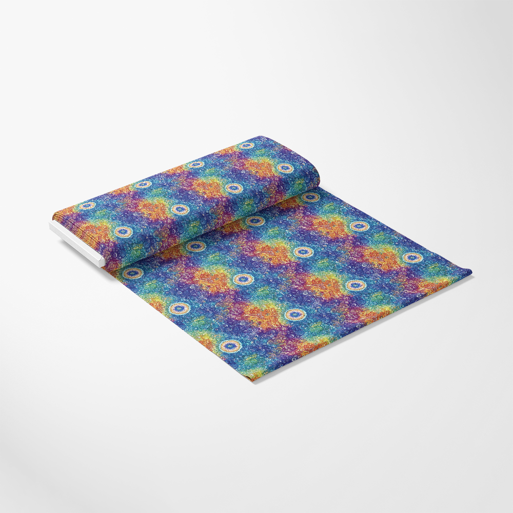 Rainbow Mandala Pattern 18 Quilting Cotton Fabric