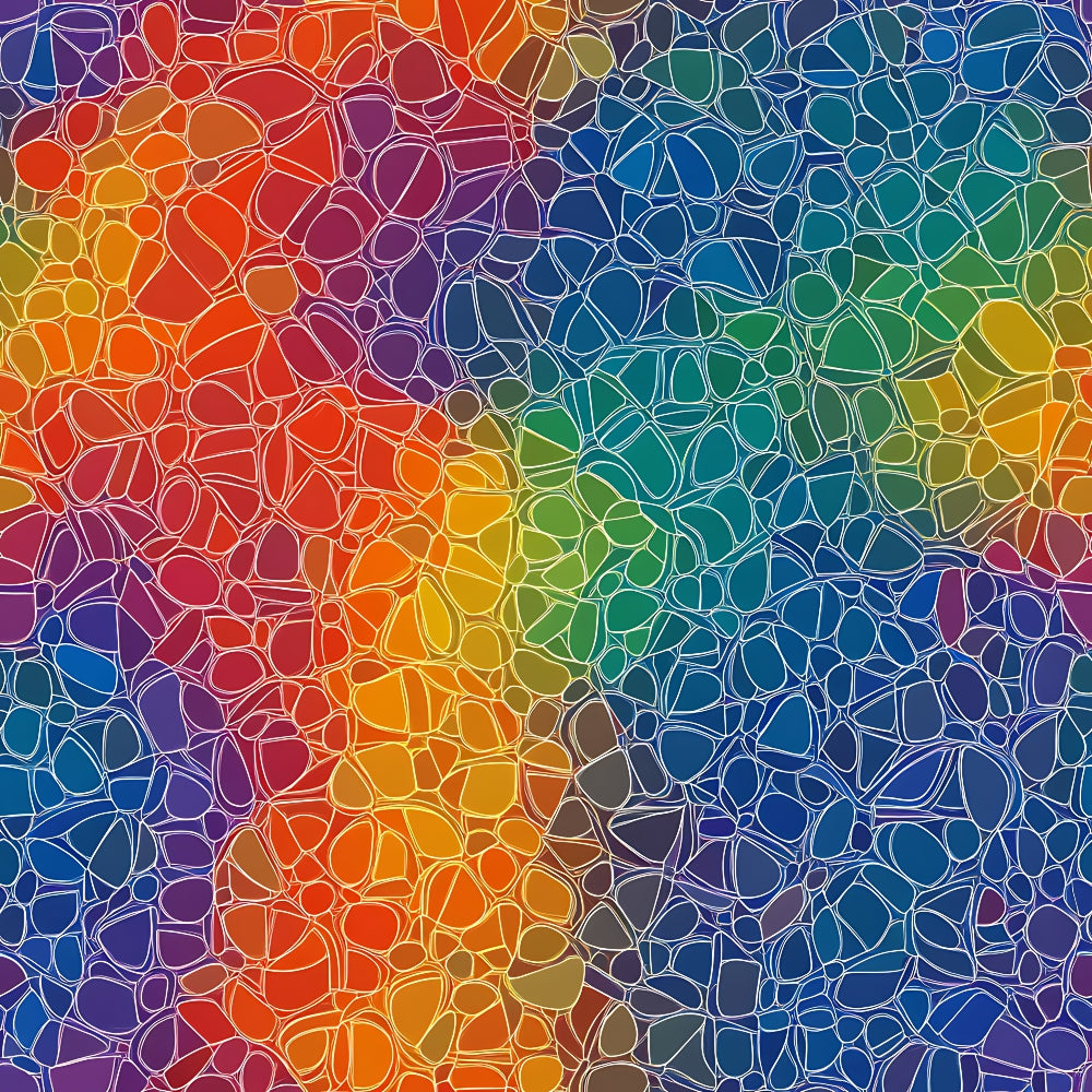 Prismatic Kaleidoscope Pattern 19 Minky Fabric