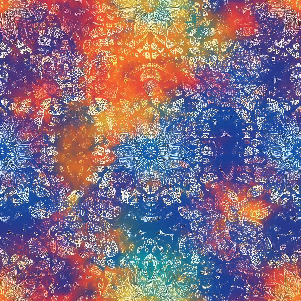 Prismatic Kaleidoscope Pattern 1 Minky Fabric
