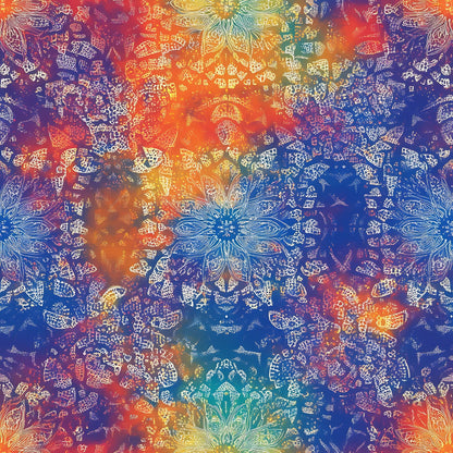 Prismatic Kaleidoscope Pattern 1 Minky Fabric