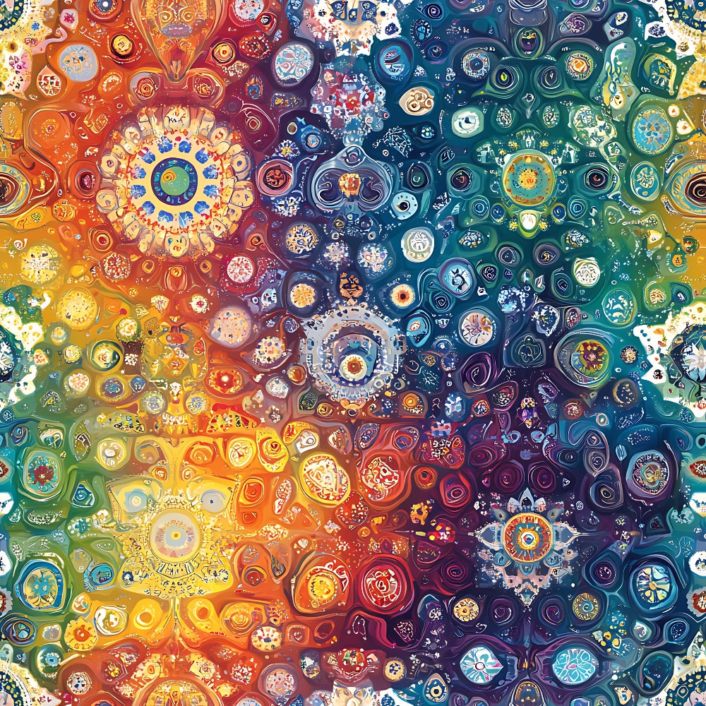 Prismatic Kaleidoscope Pattern 2 Minky Fabric