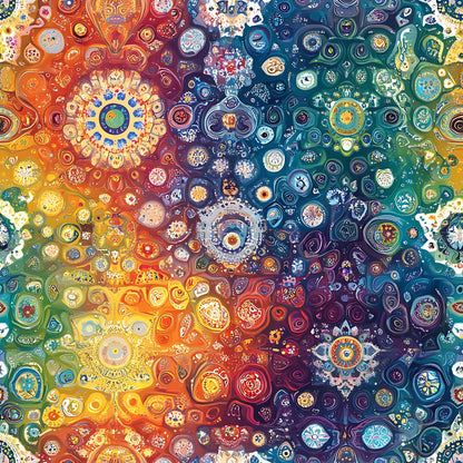 Prismatic Kaleidoscope Pattern 2 Minky Fabric