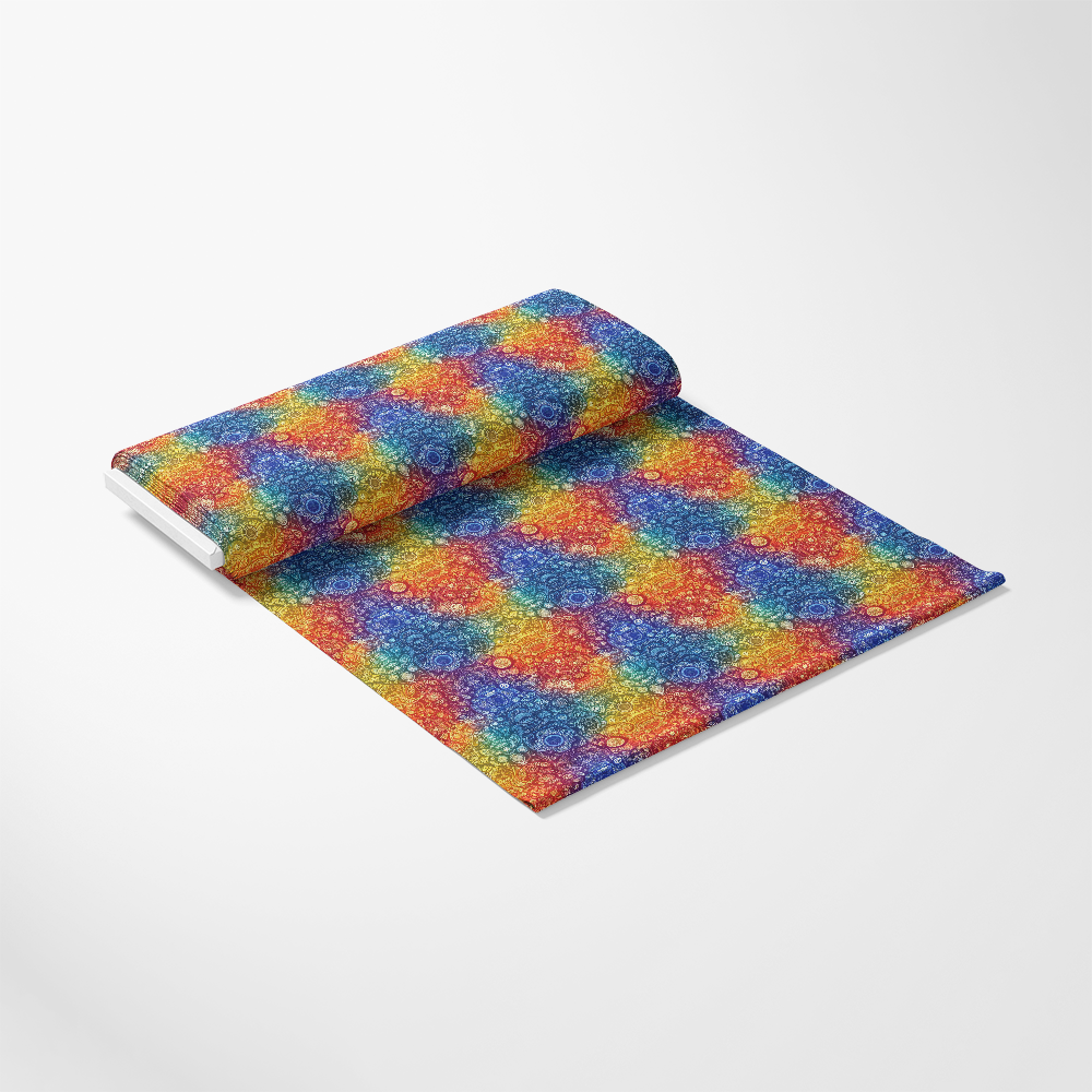 Rainbow Mandala Pattern 3 Quilting Cotton Fabric